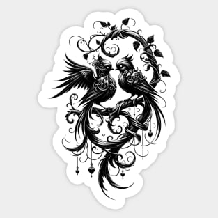 Eternal Embrace Gothic Valentines Sticker